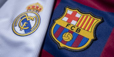 The FC Barcelona and Real Madrid Club Badges